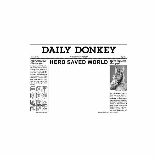 Fridge Frames - Daily Hero (Kühlschrankmagnet) Light Gray Donkey