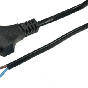 Netzkabel Euro, blankes Ende, 1,5m H03VVH2-F2 0,75 mm² 2,5A/250V schwarz
