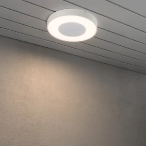 Konstsmide Carrara Wandleuchte weiss rund