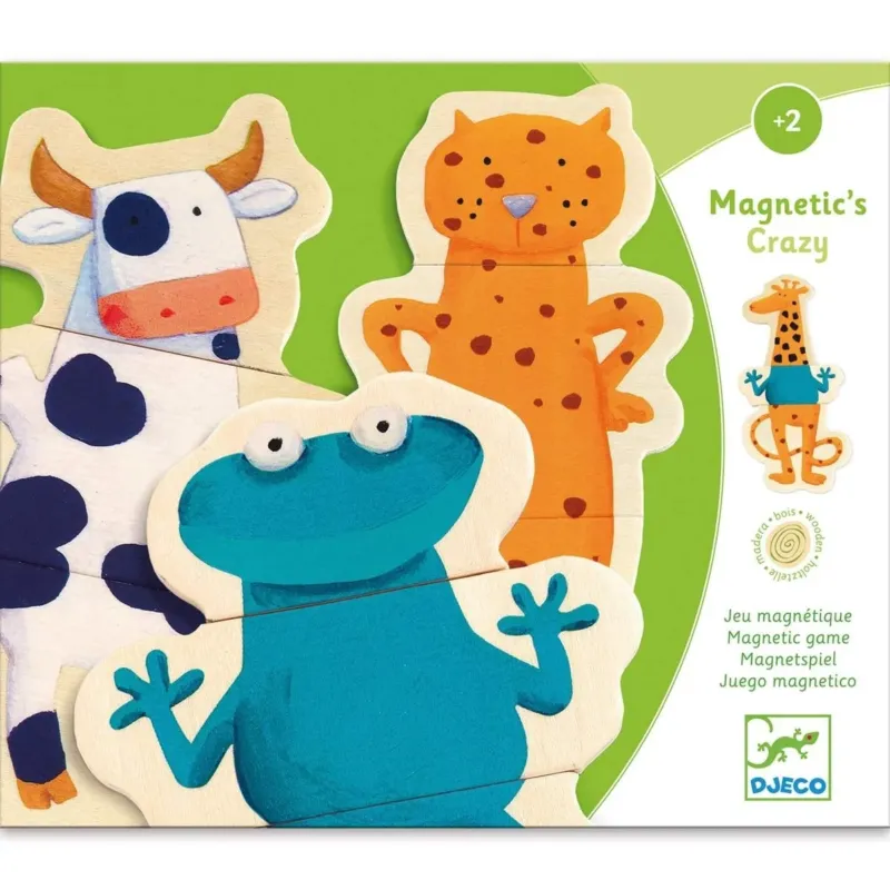 Holz Magnete: Crazy * von DJECO Dark Cyan Djeco