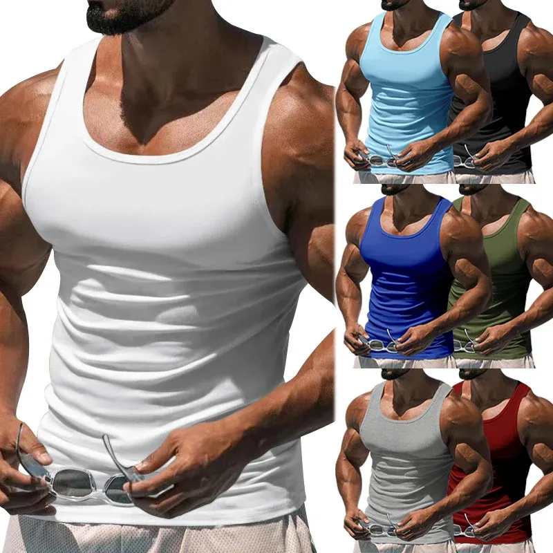 Herren atmungsaktives Sport-Tanktop mit körperbetontem Schnitt und feuchtigkeitsregulierendem Material – Marzano