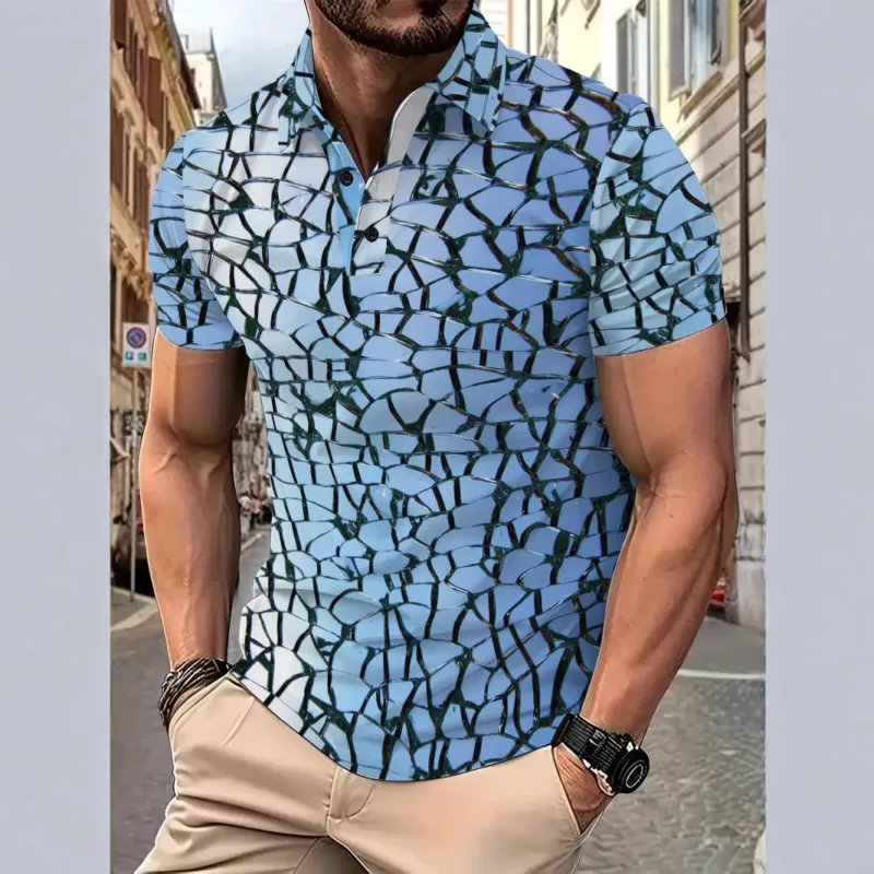 Herren Poloshirt mit innovativem Strukturdesign – Cavello