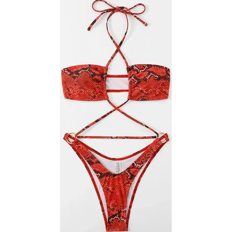 Damen Triangel-Bikini mit raffiniertem Kreuzdesign – Maréssa