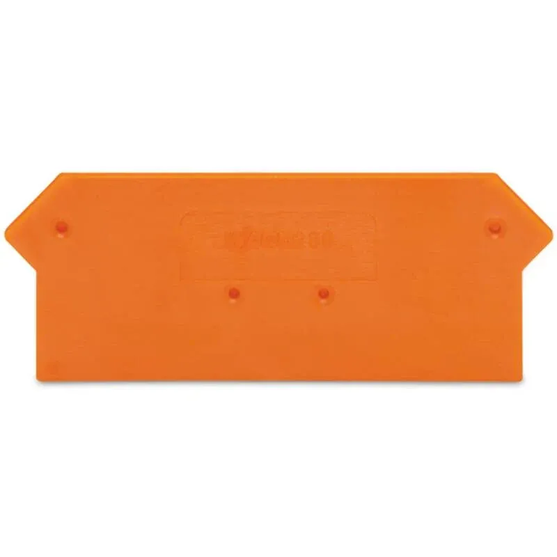 WAGO Abschlussplatte Trennplatte Abschlussplatte Zwischenplatte orange 100 Stück - 4017332291125